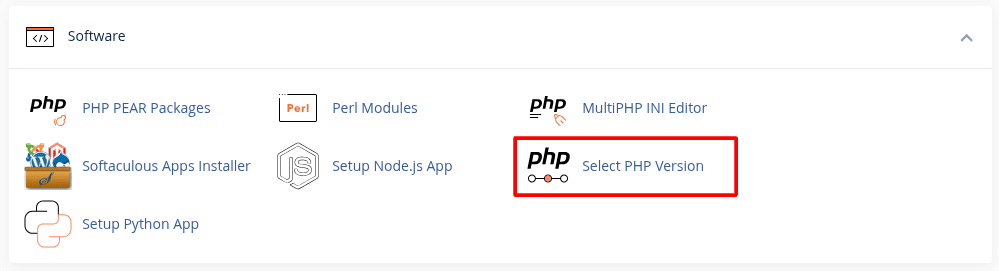 Select PHP version on JetHost