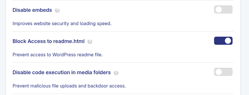 JetHost Total Care block access to readme.html
