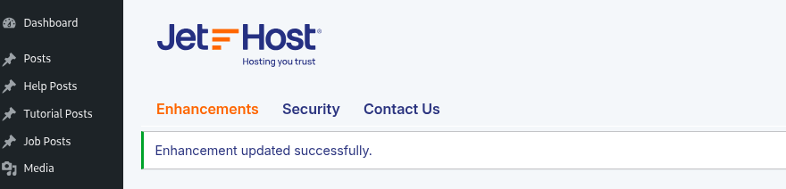 JetHost Total care - Successful change