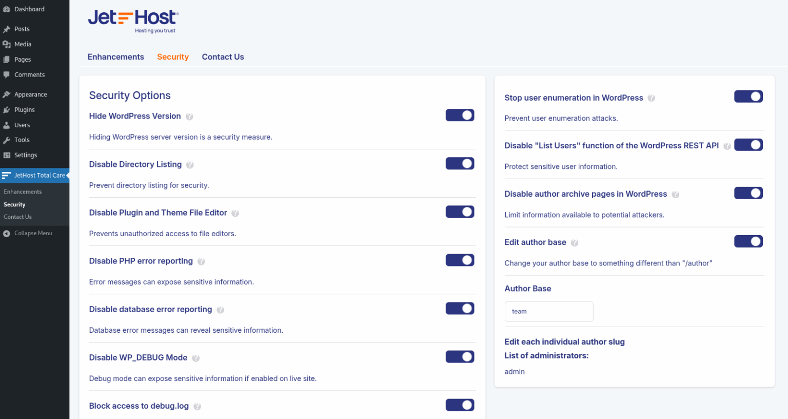 Meet the JetHost Total Care Plugin for WordPress - JetHost Blog
