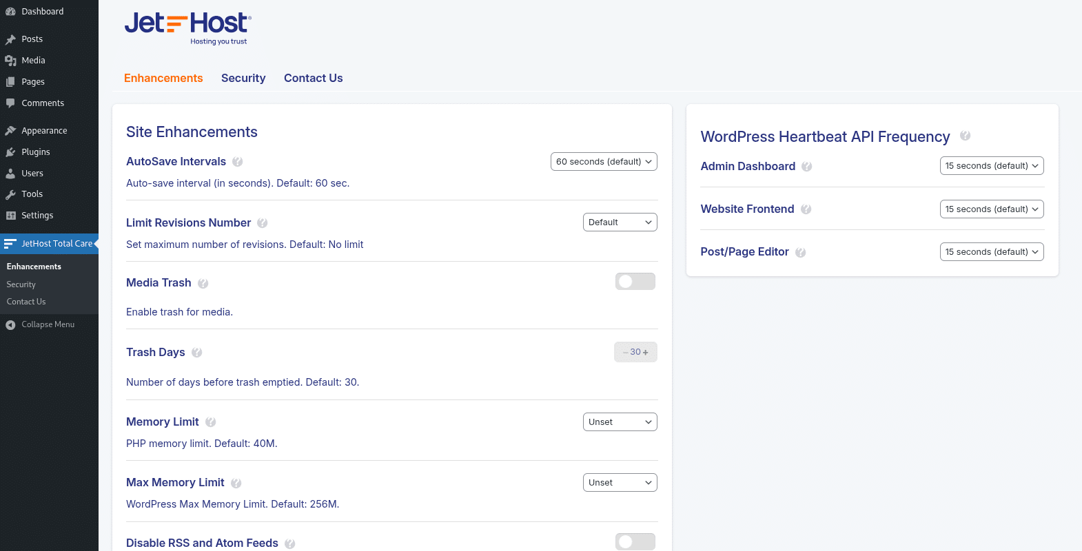 JetHost Total Care WP Plugin