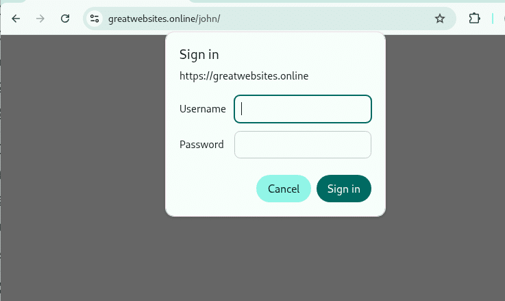 JetHost protect directory with user and password