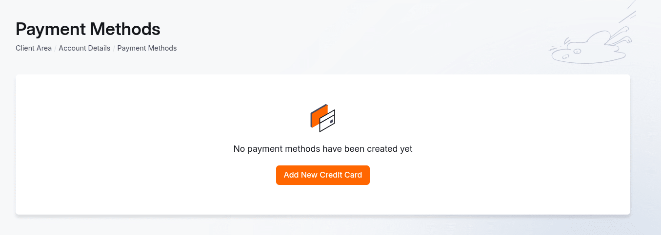 Add new credit card on file
