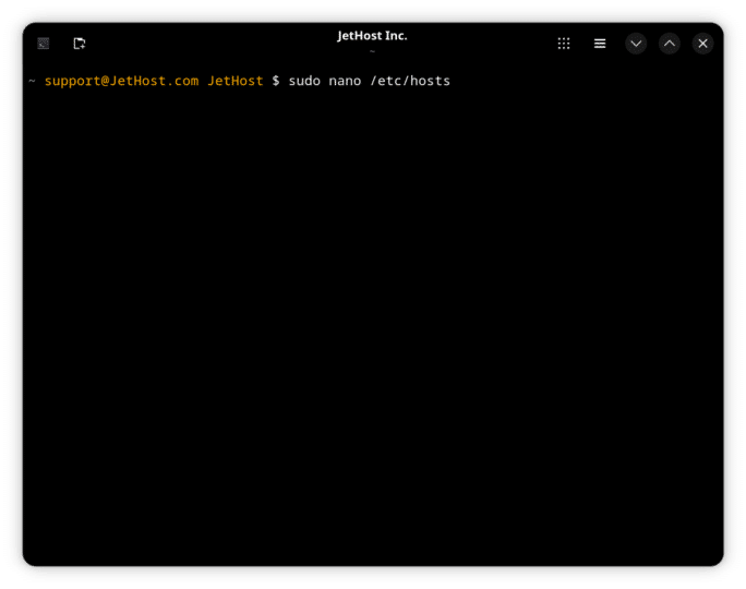 Editing hosts file Linux