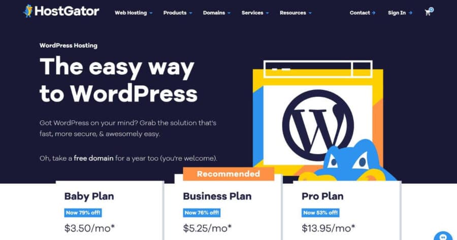 HostGator WP hosting