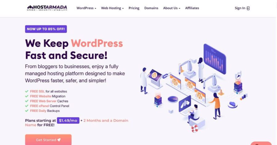 HostArmada WP hosting