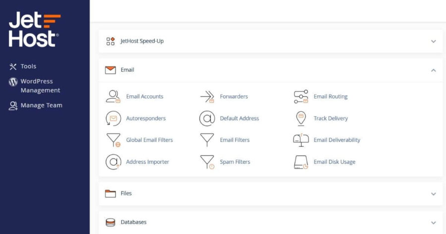 cPanel email management