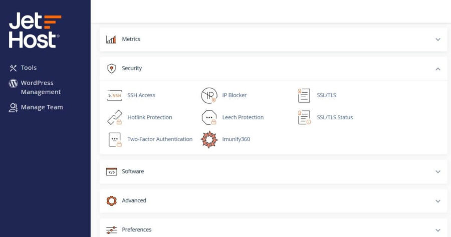 cPanel security features