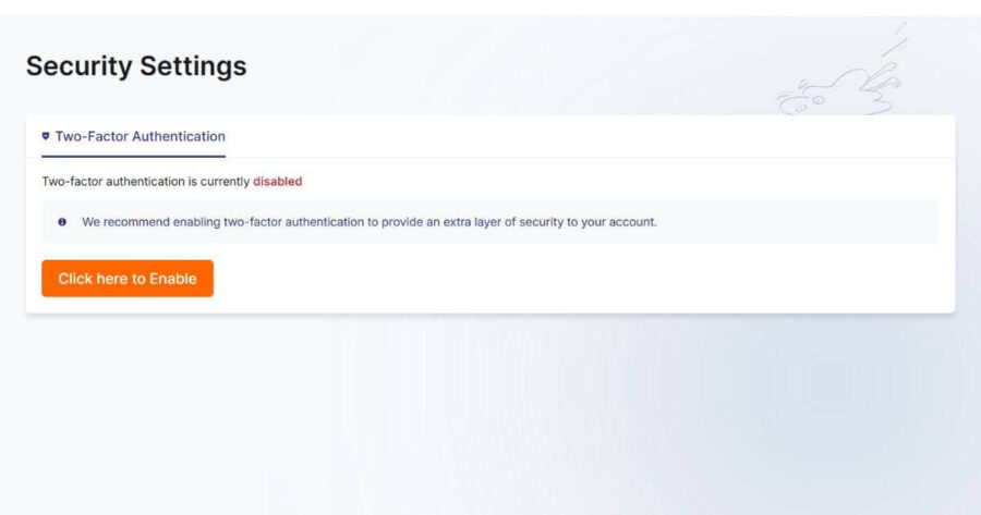 JetHost two-factor authentication