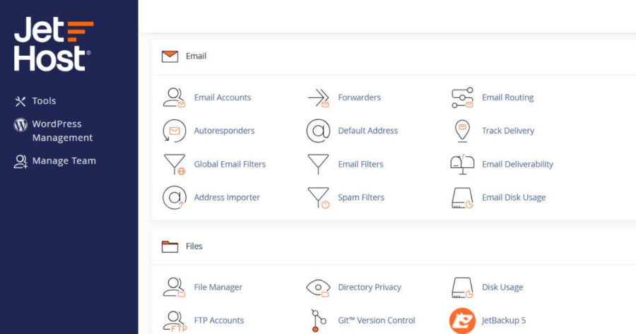JetHost cPanel