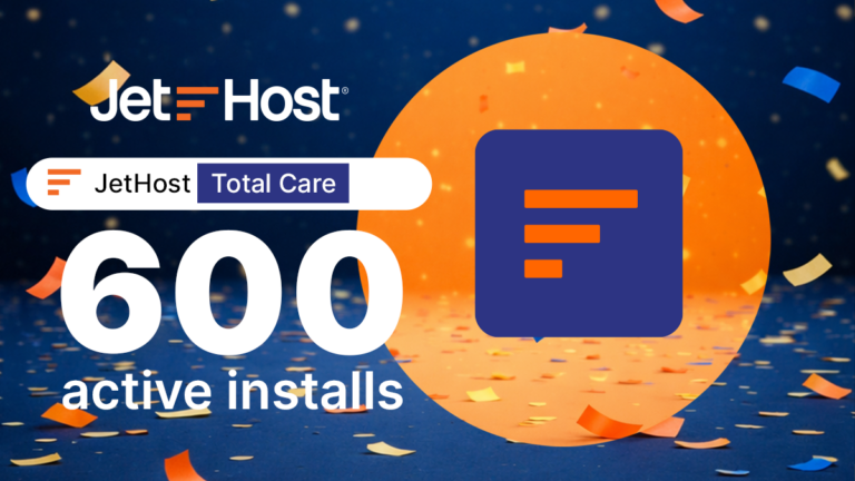 JetHost Total Care Hit 600 Active WordPress Installations