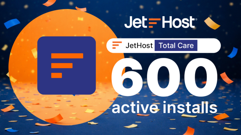 JetHost Total Care 600 active instalations