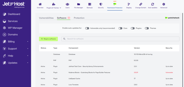 How to use Patchstack Protection in JetHost WordPress Manager - JetHost ...