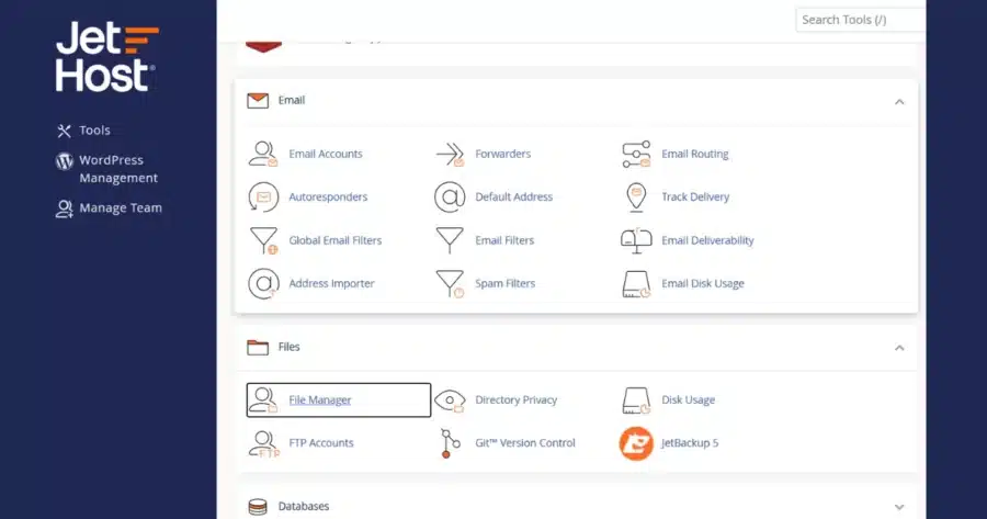JetHost File Manager