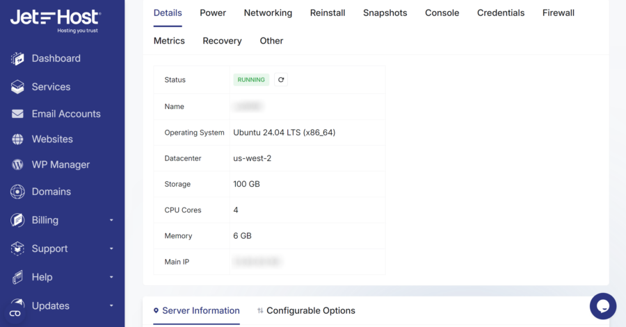VPS Dashboard - VPS Management