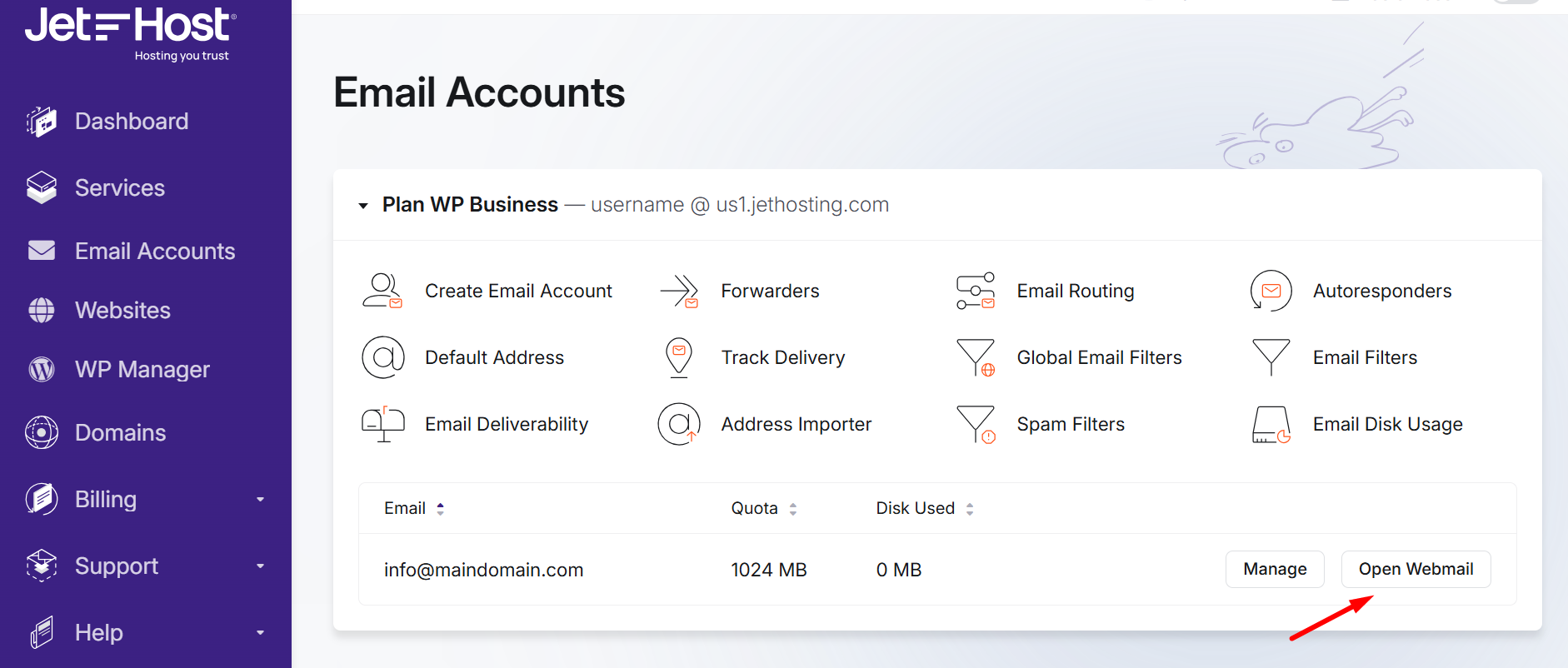 JetHost Open Webmail