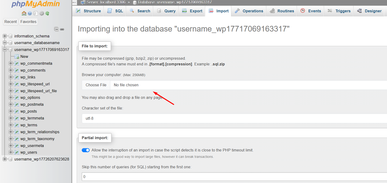Import SQL