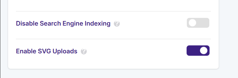 Enable SVG Uploads option in JetHost Total Care