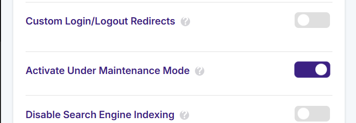 Activate Under Maintenance Mode option in JetHost Total Care