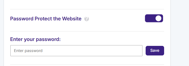 Password Protect the Website option in JetHost Total Care